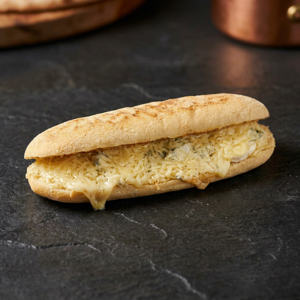 Panini garni de fromage fondu
